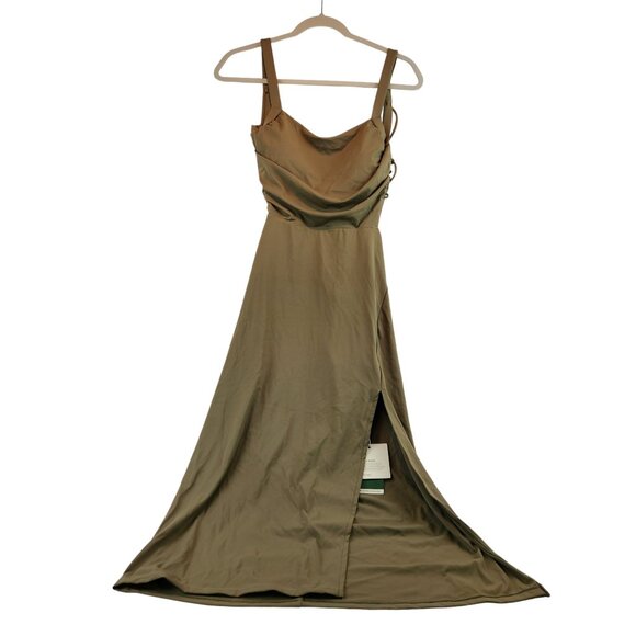 HALARA Cocktail Dress Open Back Slit Front Sexy Mid-Length Sz M - NWT - Picture 1 of 10